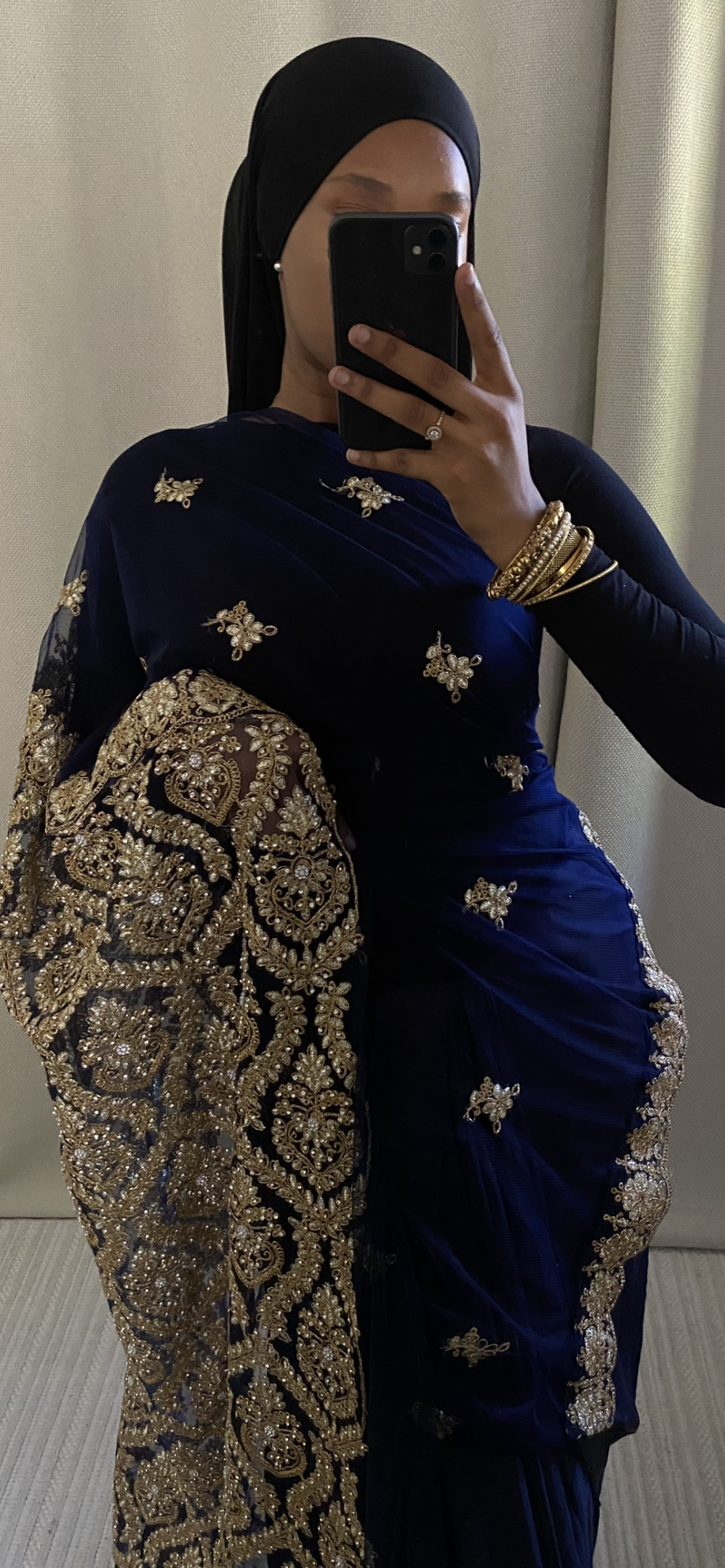 Saree Imane bleu