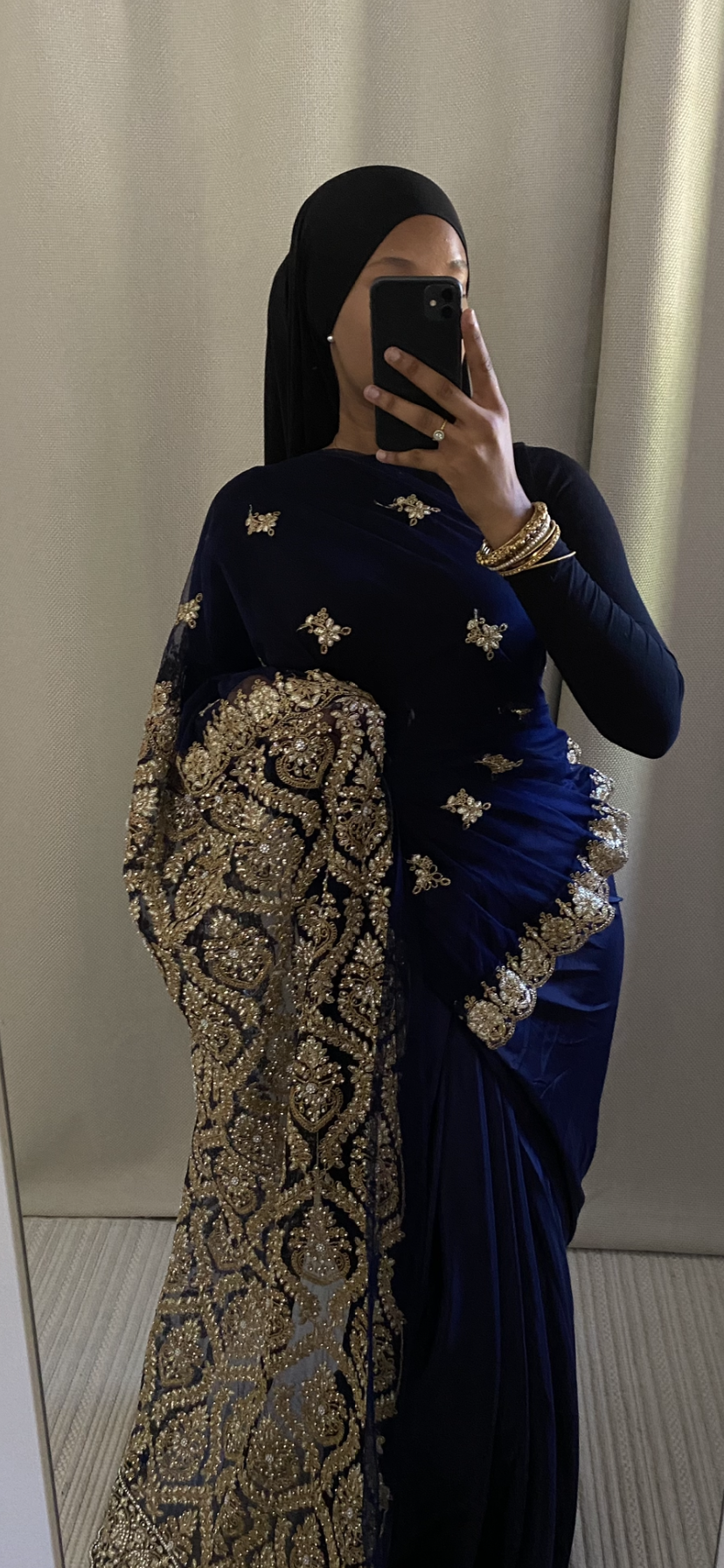 Saree Imane bleu