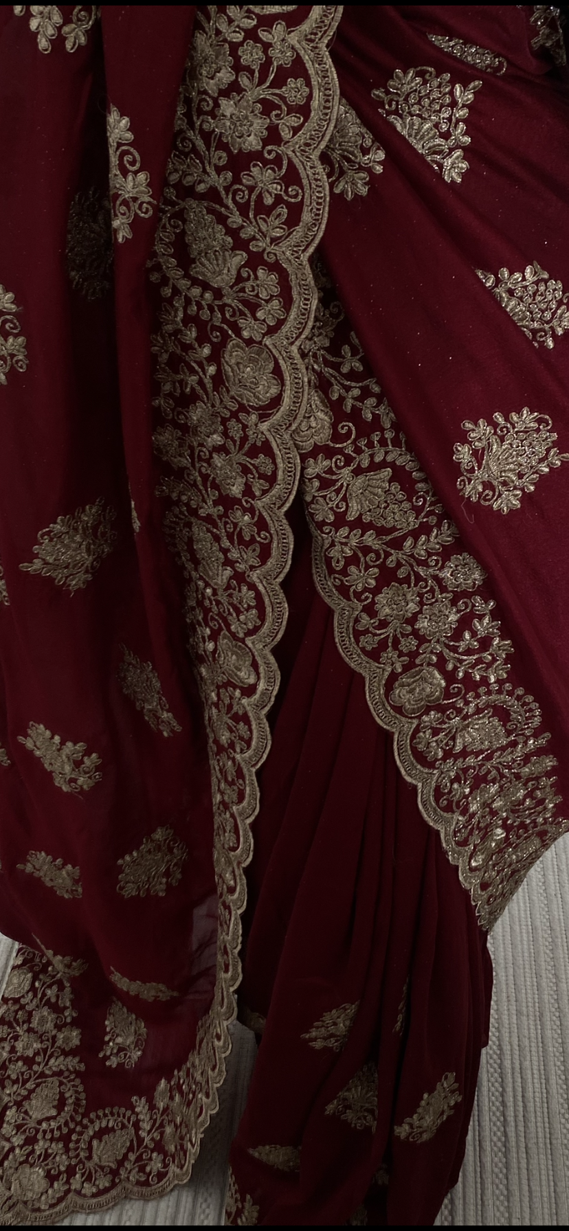 Saree Nour rouge