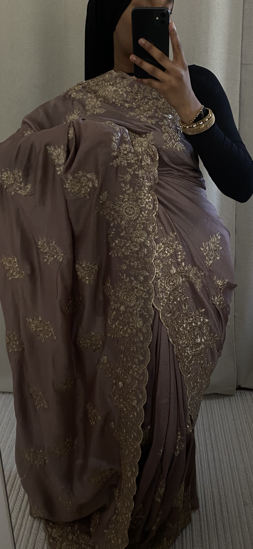 Saree Nour violet