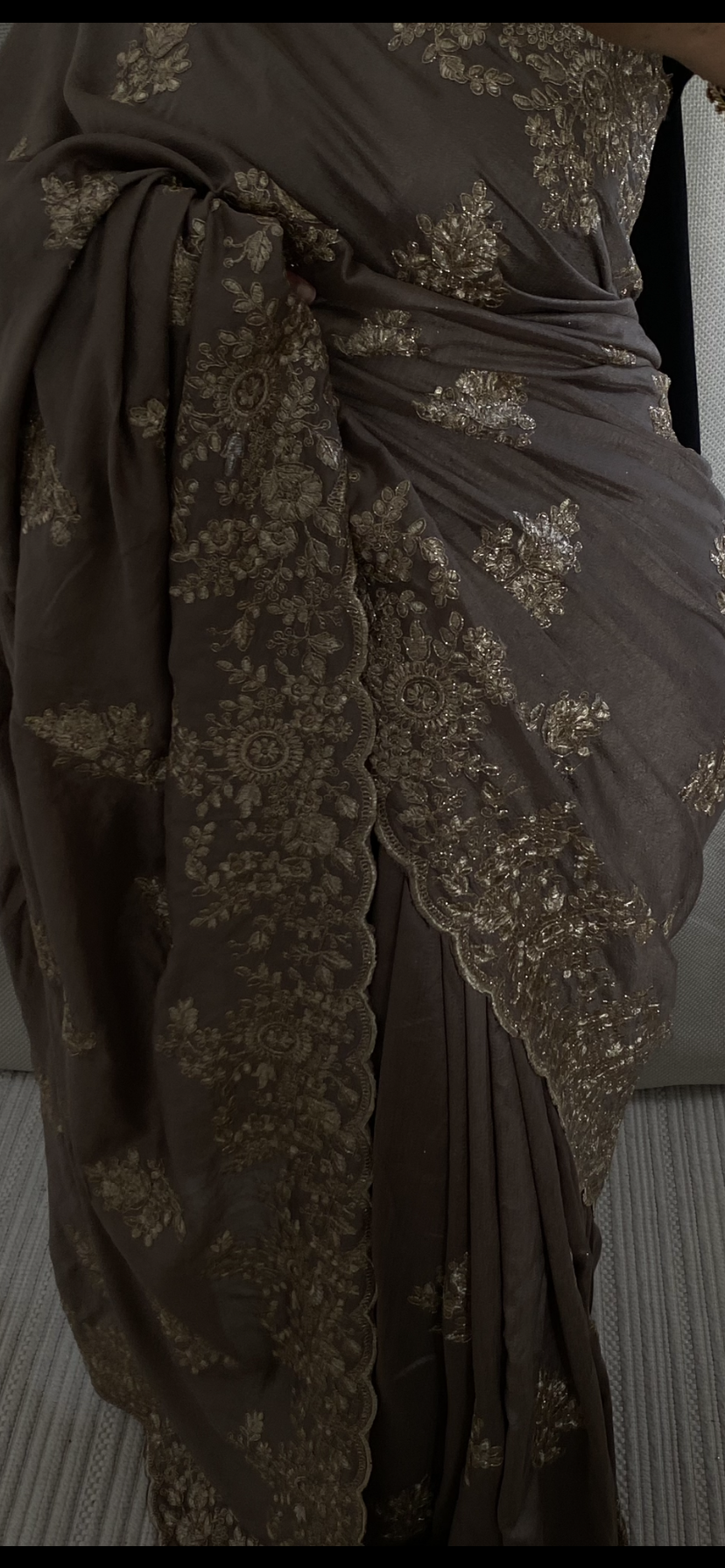 Saree Nour gris