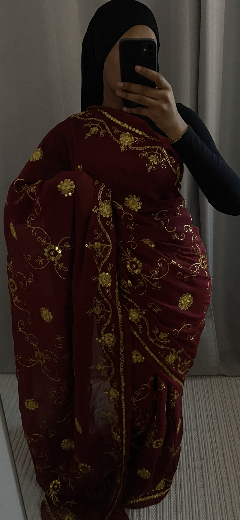Saree Melia bordeau