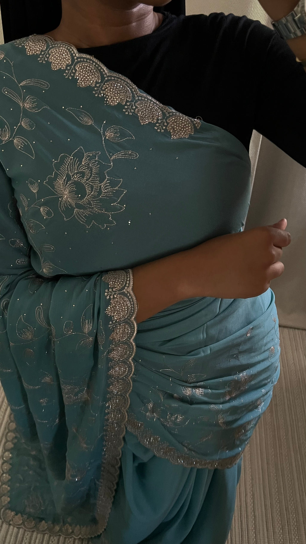 Saree Melia bleu
