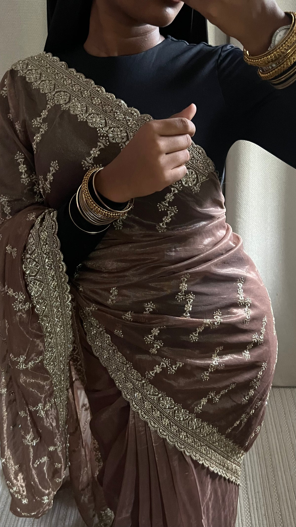 Saree Myah marron