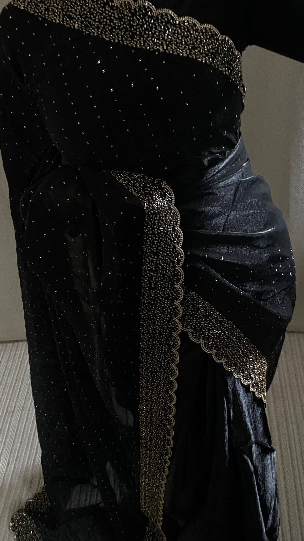 Saree orgenza Noir