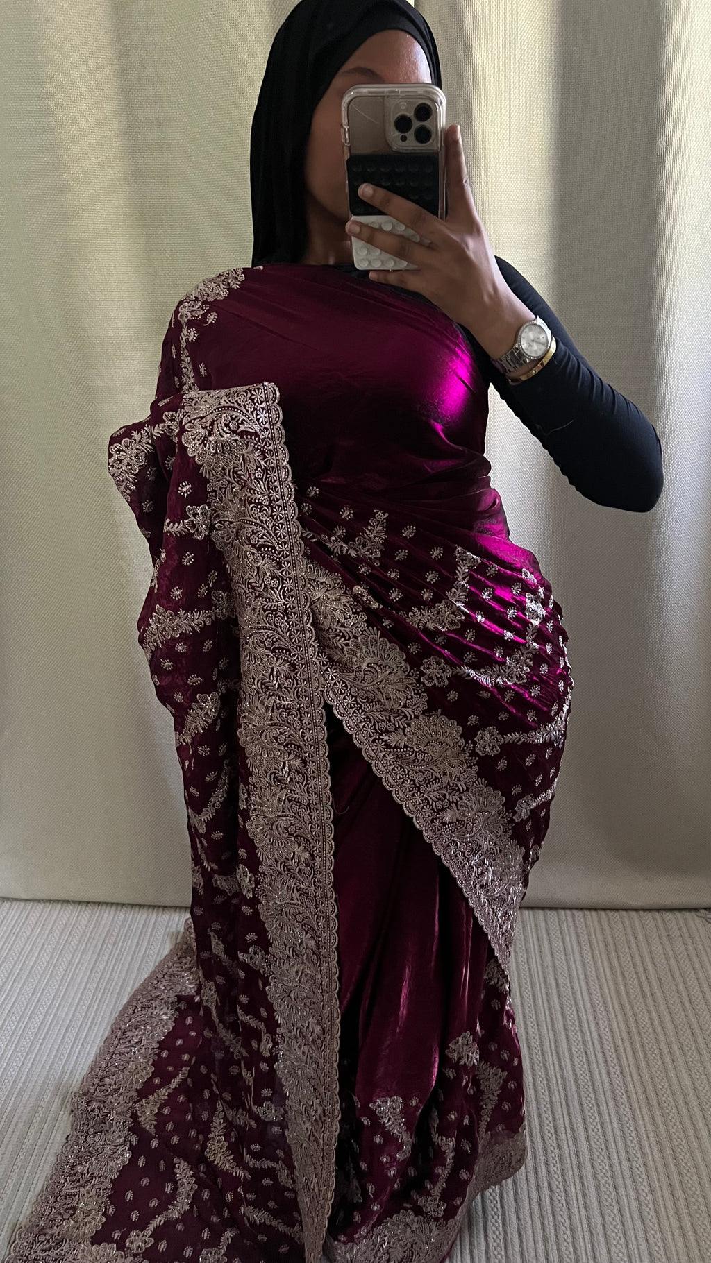 Saree Laya violet
