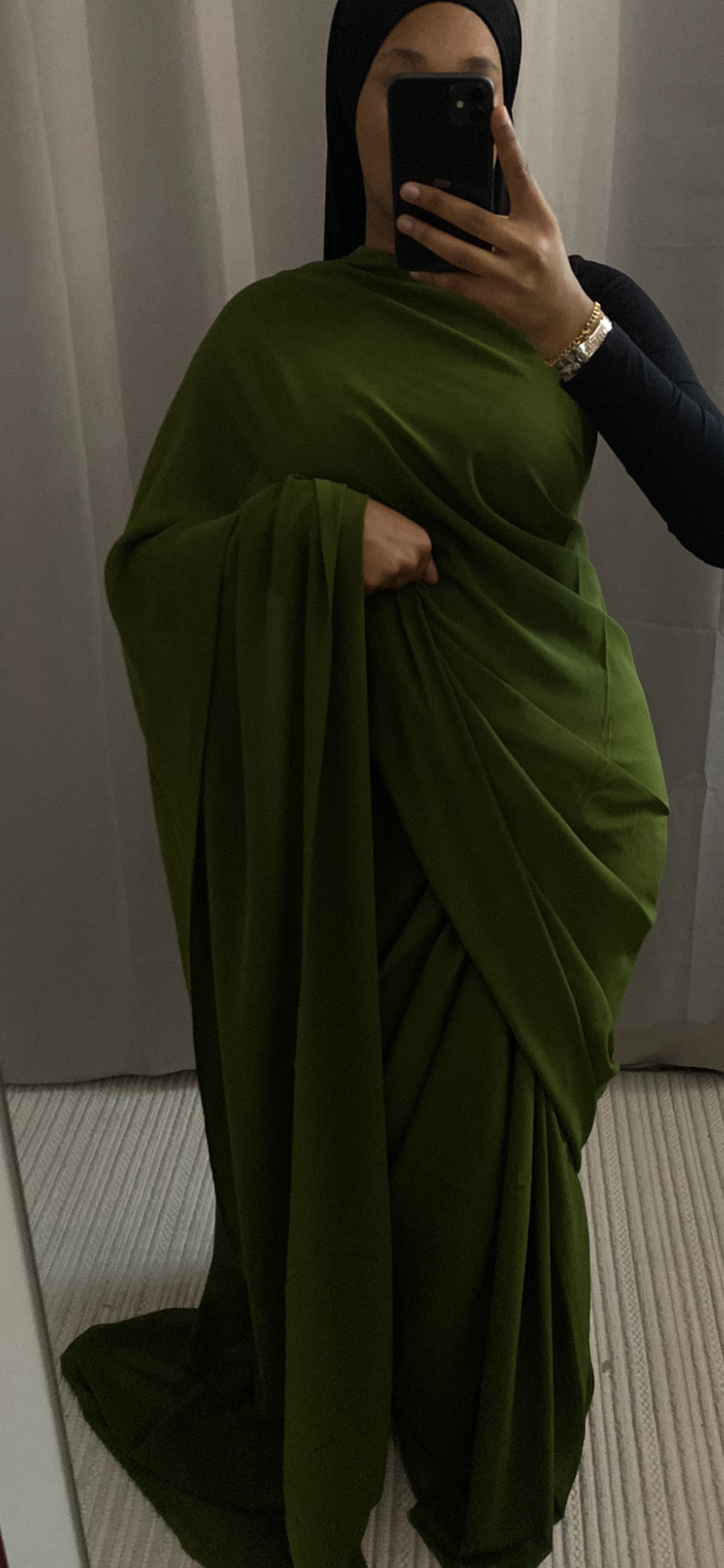 Saree uni vert