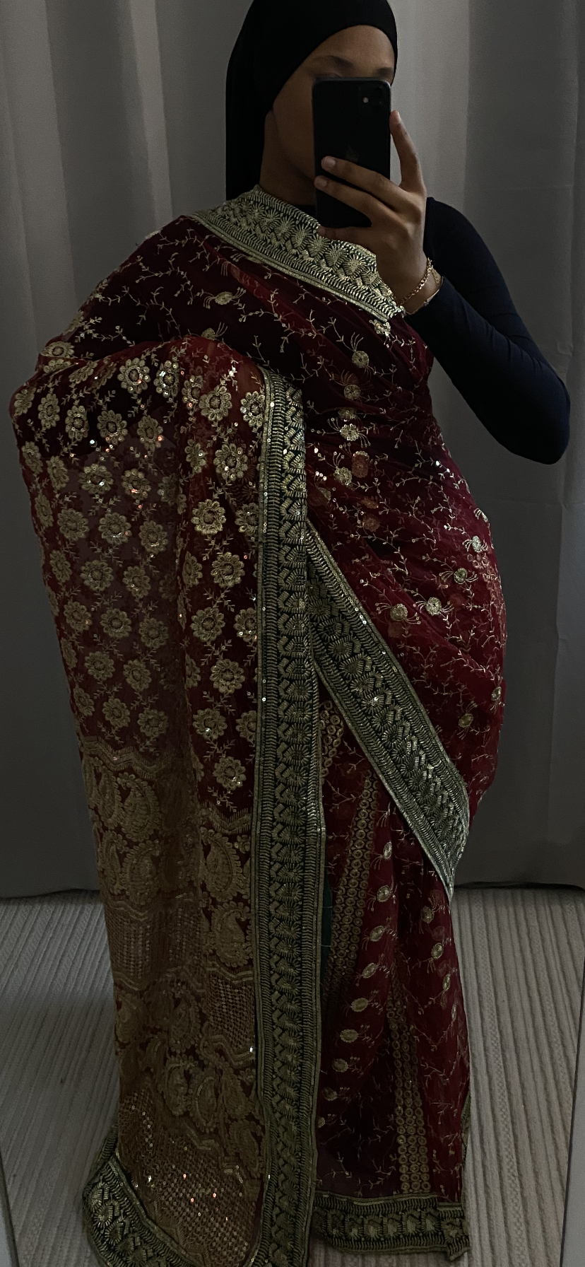 Saree Gold rouge