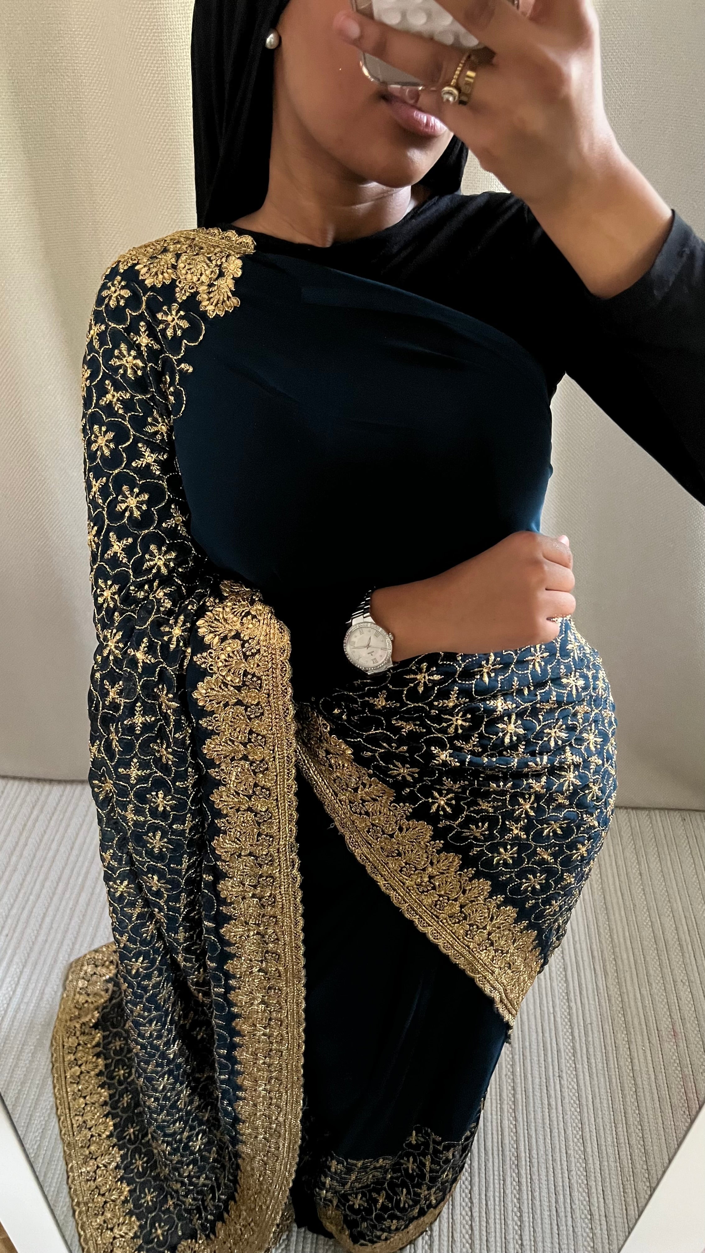 Saree Safiya bleu