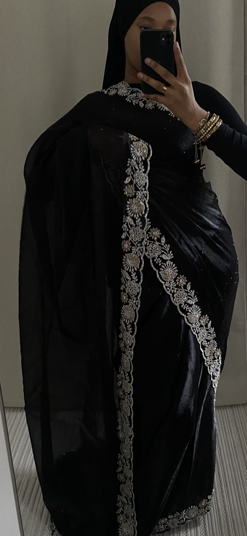 Saree orgenza noir