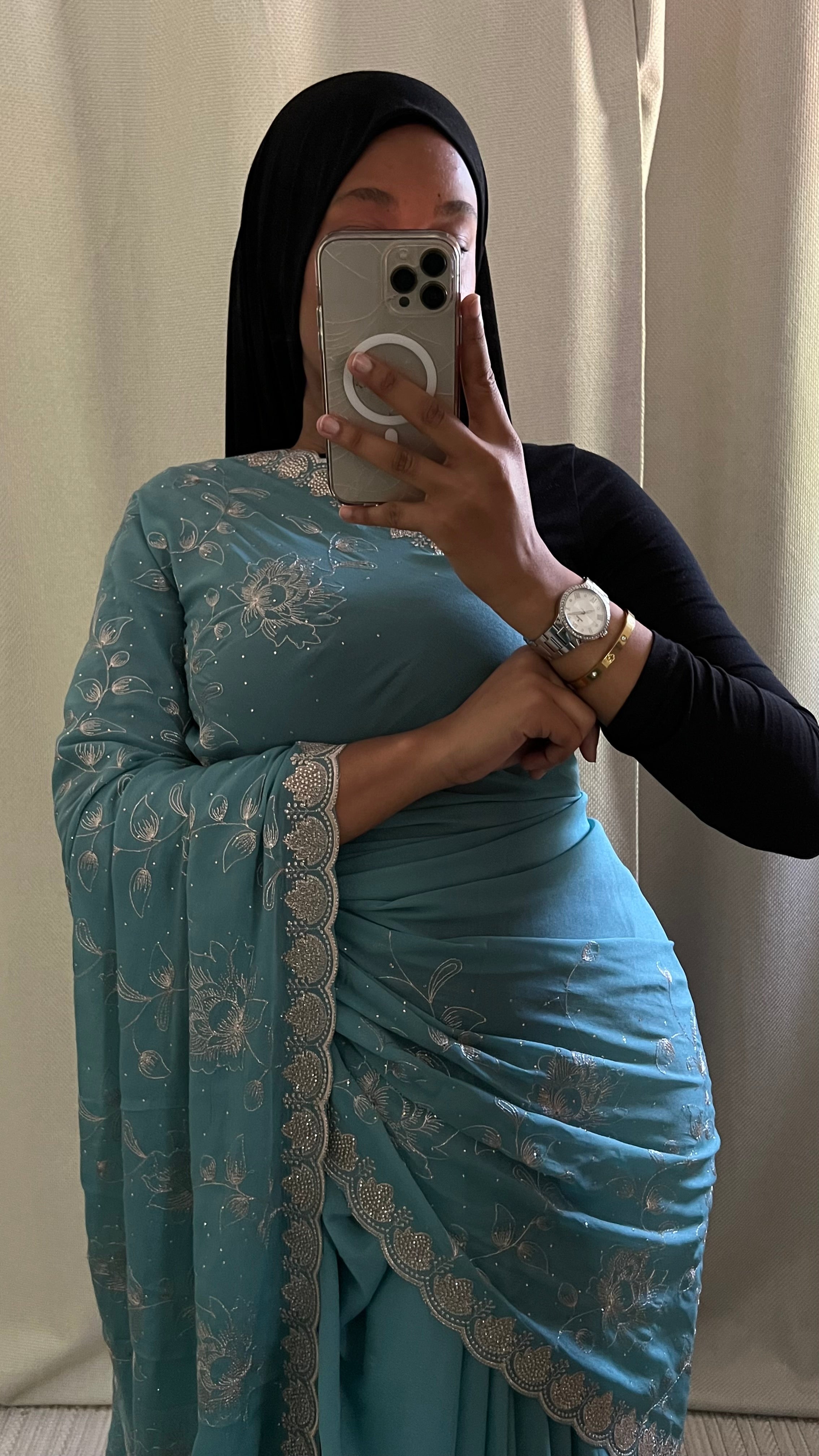 Saree Melia bleu