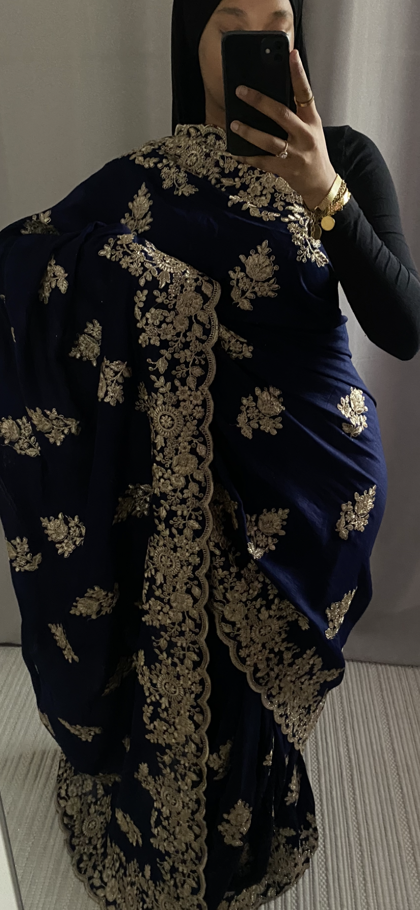 Saree Nour bleu