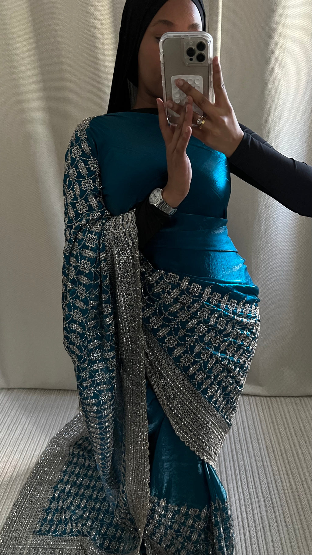 Saree Maya bleu