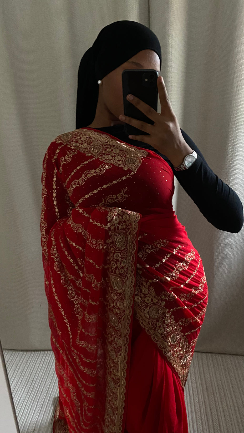 Saree Madi rouge