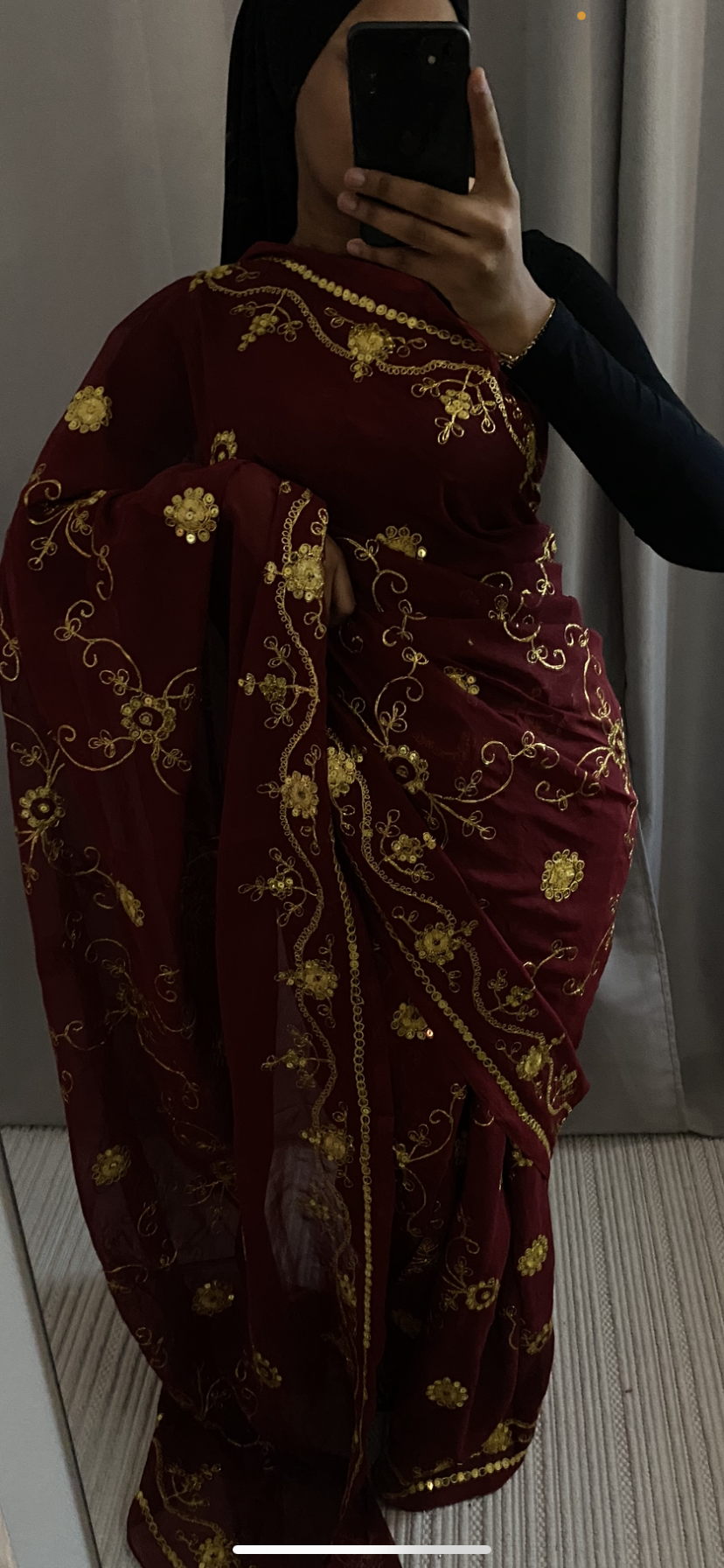 Saree Melia bordeau