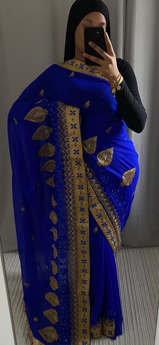 Saree Milla bleu