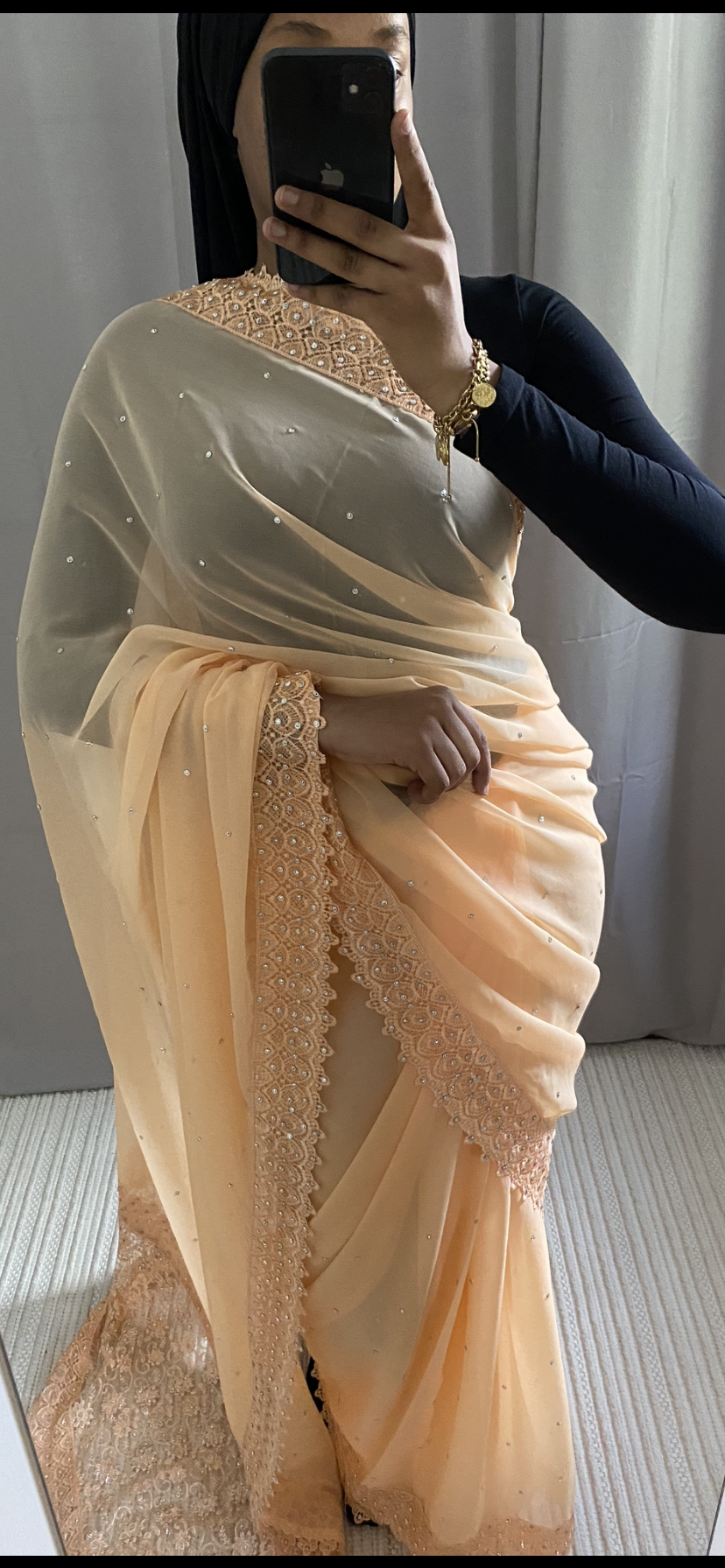 Saree Shaina saumon