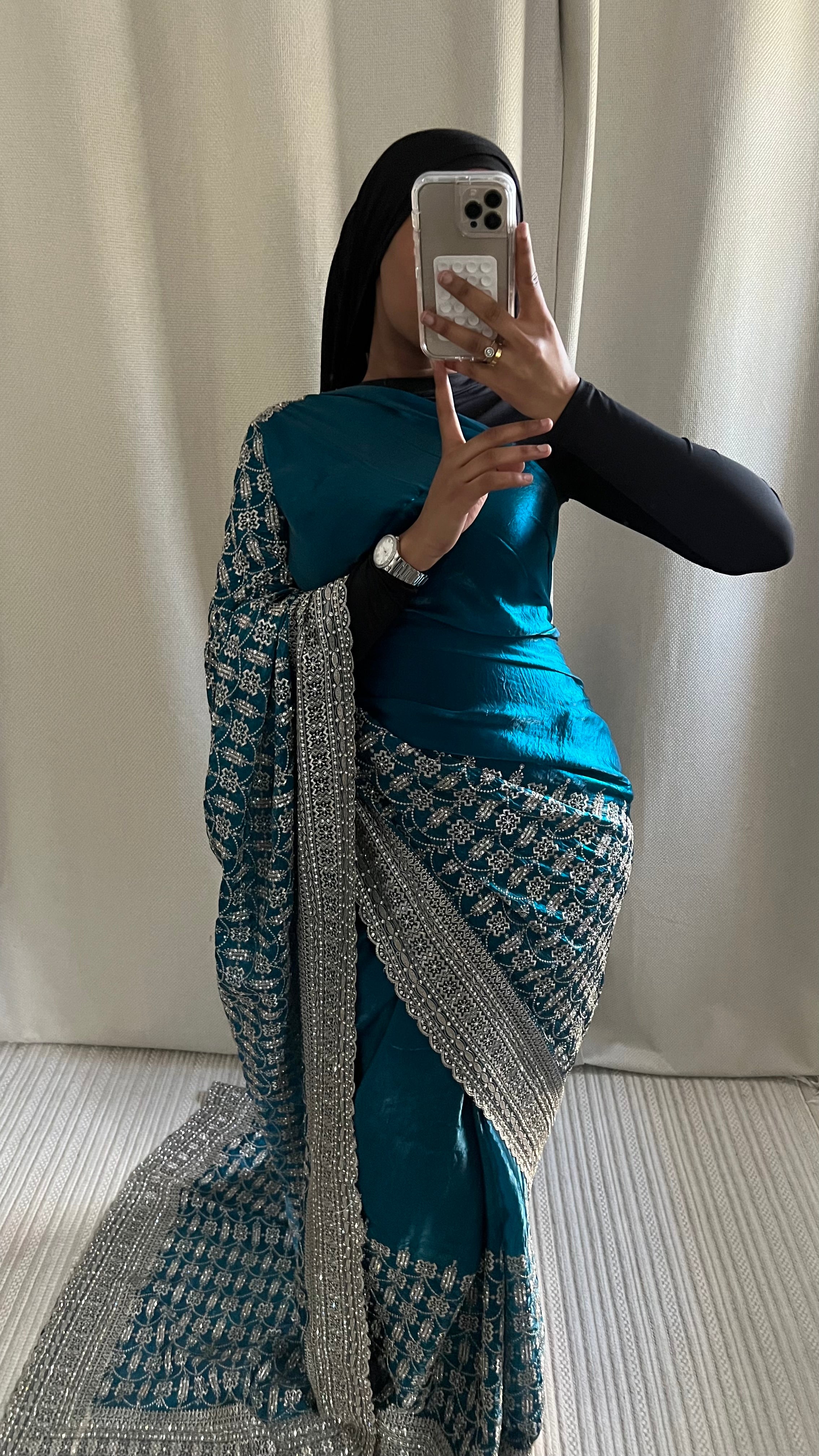 Saree Maya bleu
