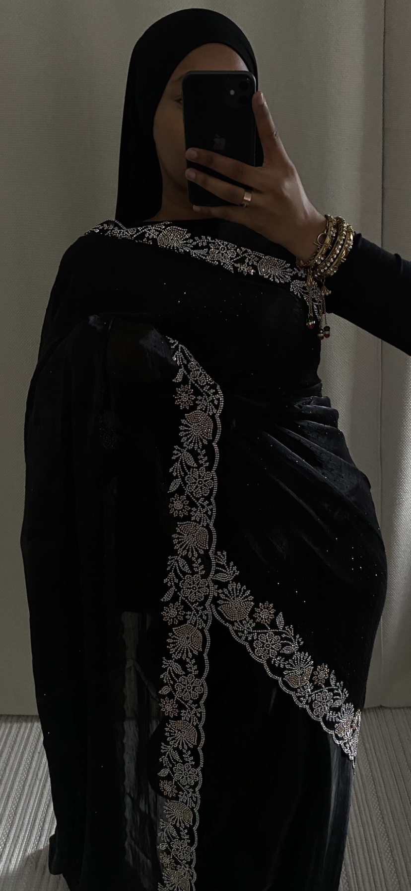 Saree orgenza noir