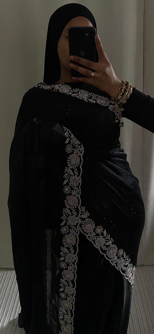 Saree orgenza noir