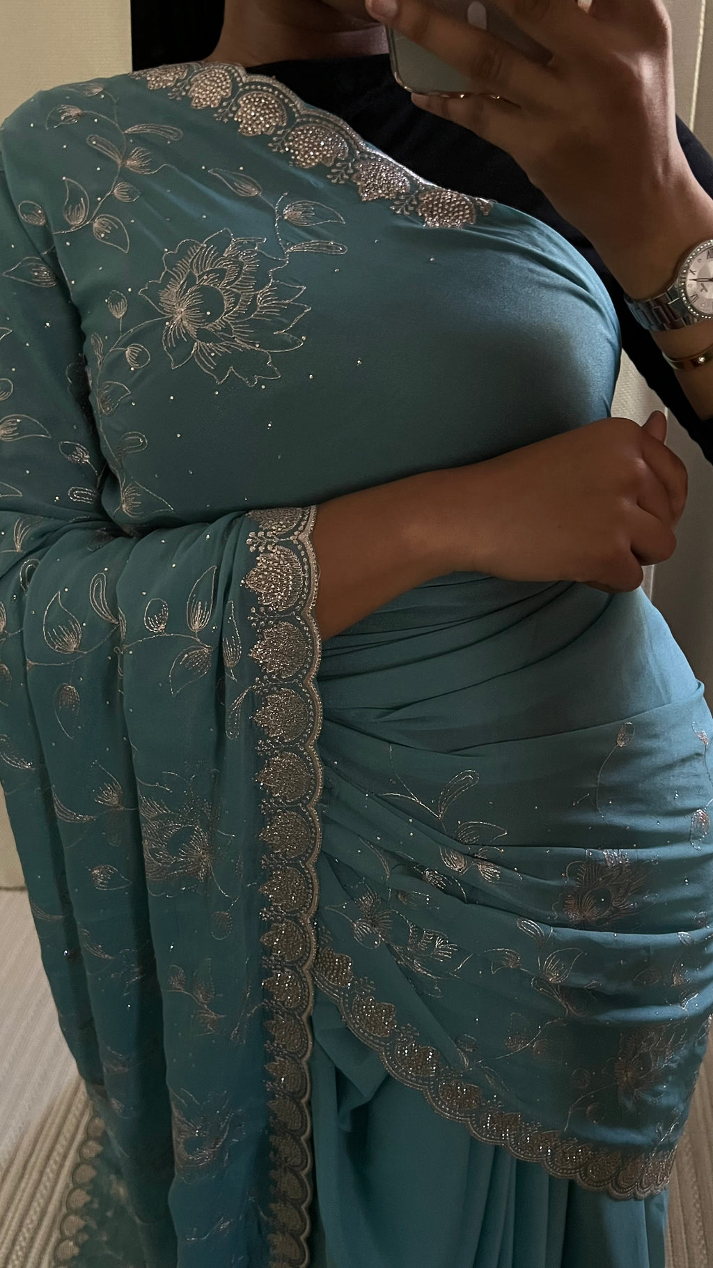 Saree Melia bleu