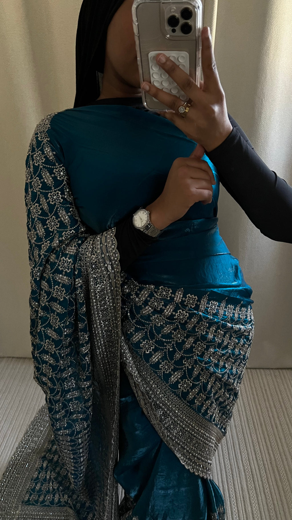 Saree Maya bleu