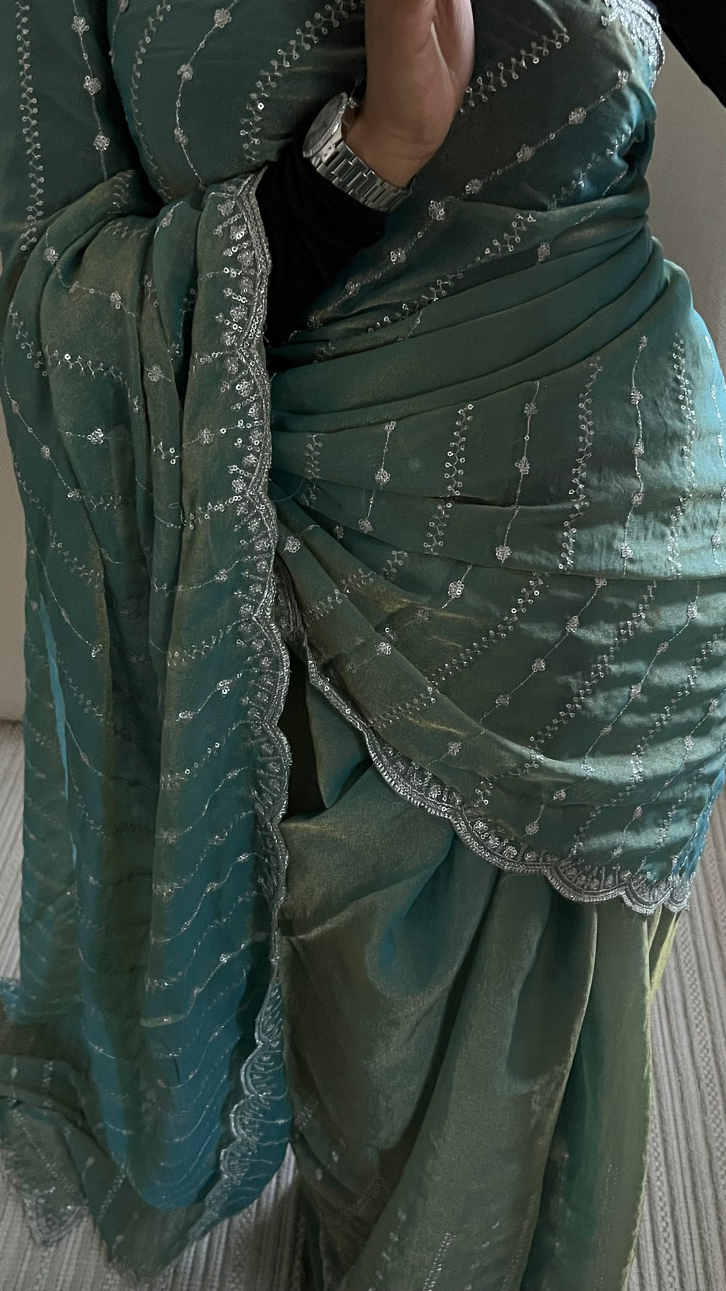 Saree Nouriya bleu