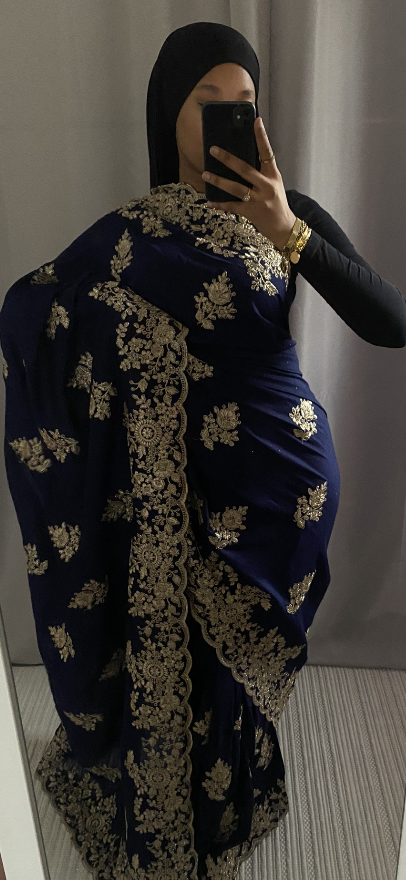 Saree Nour bleu