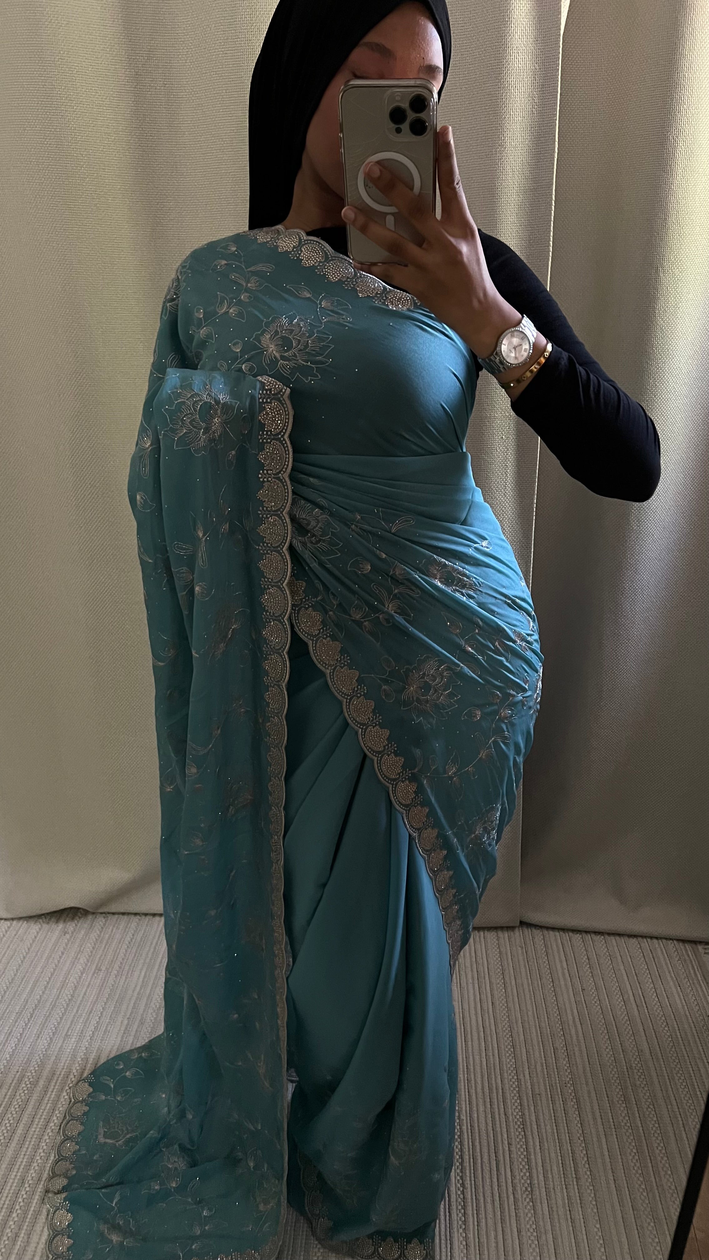 Saree Melia bleu