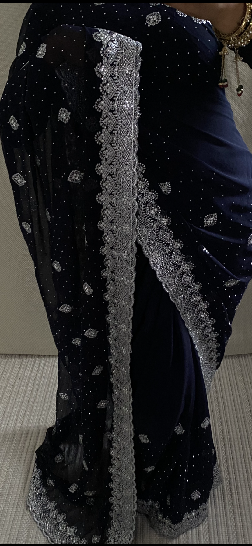 Saree Houriya bleu