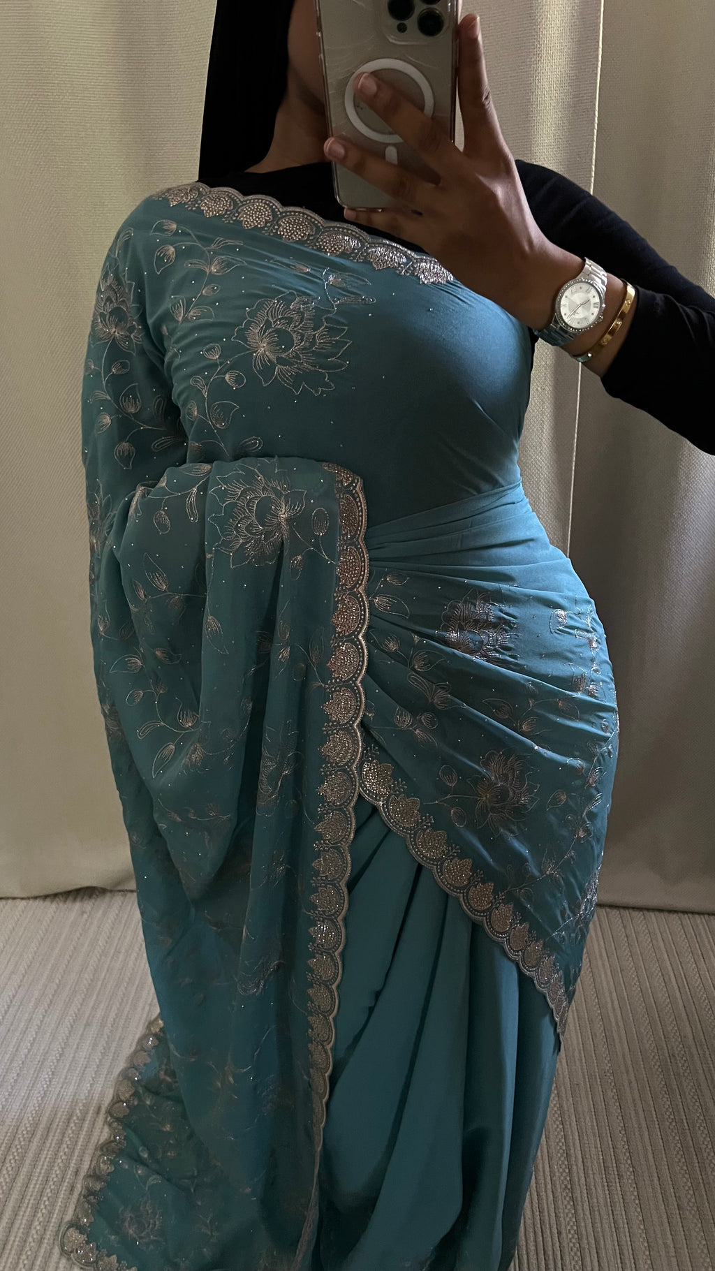 Saree Melia bleu