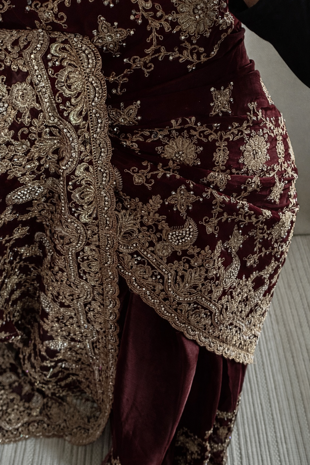 Saree Soraya bordeaux