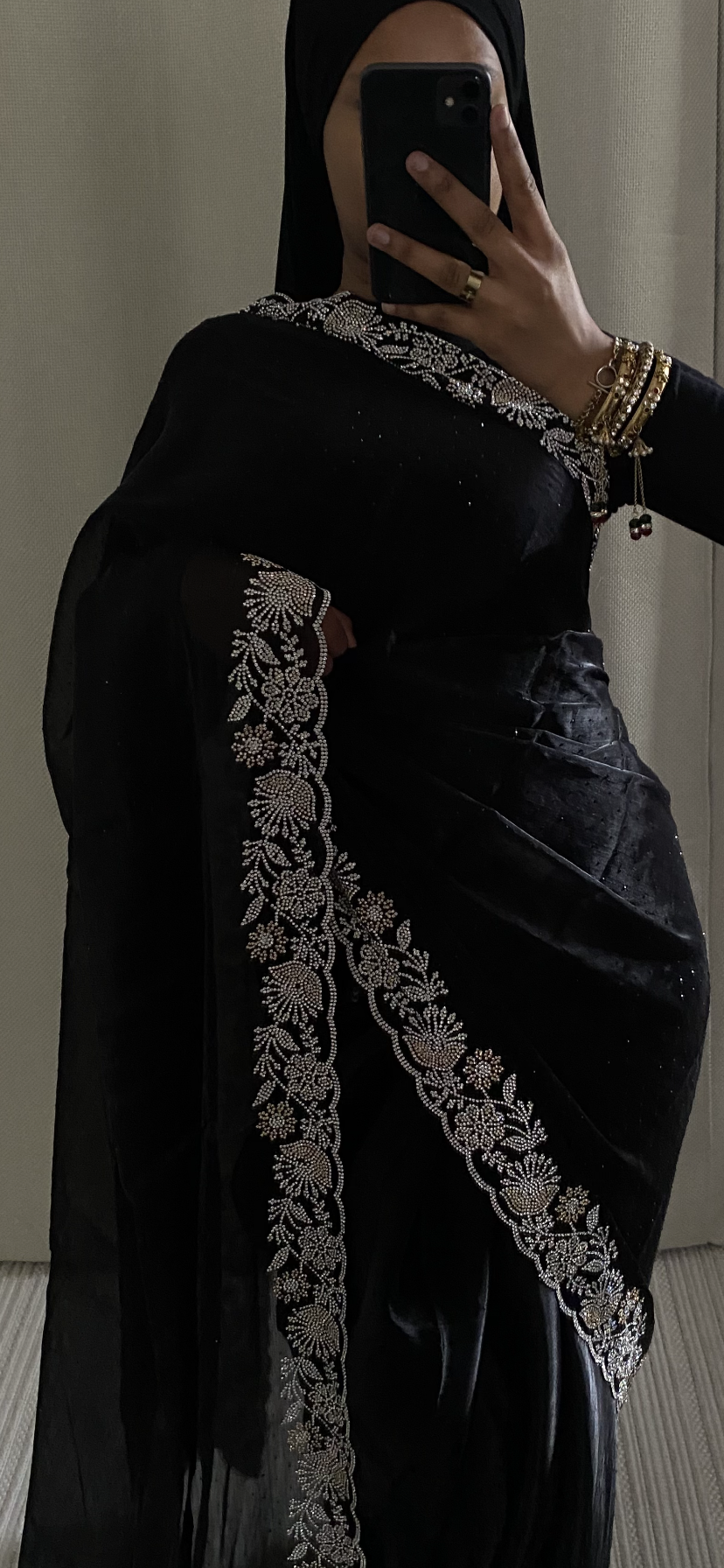 Saree orgenza noir