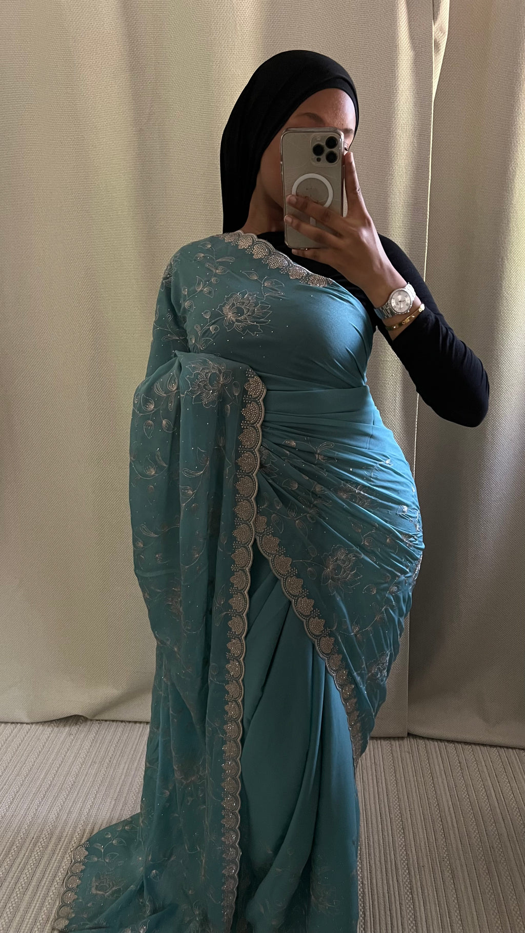 Saree Melia bleu