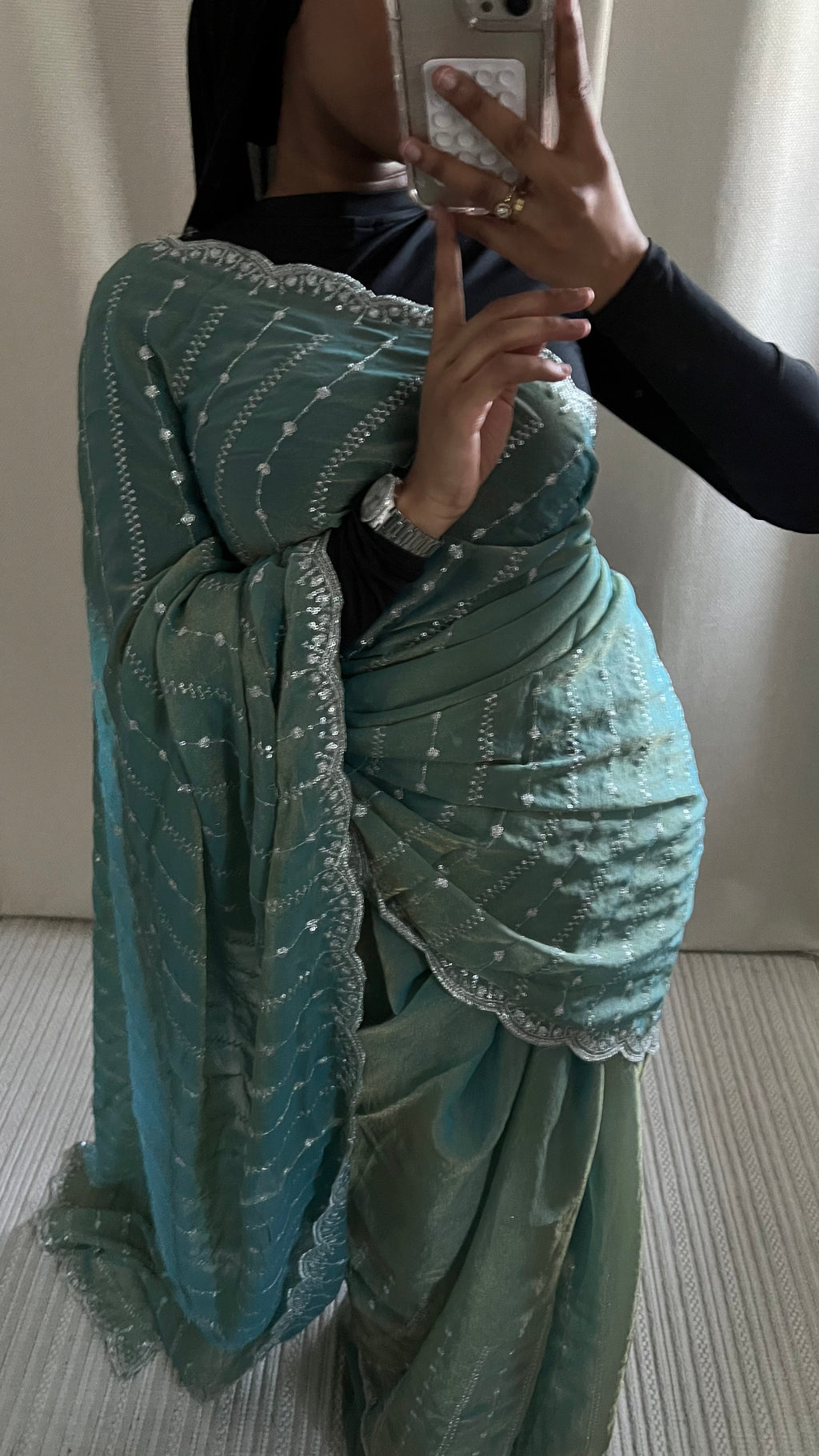 Saree Nouriya bleu