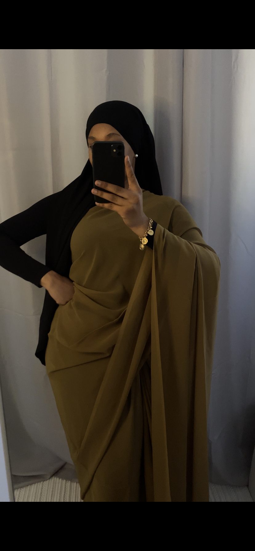 Saree uni kaki