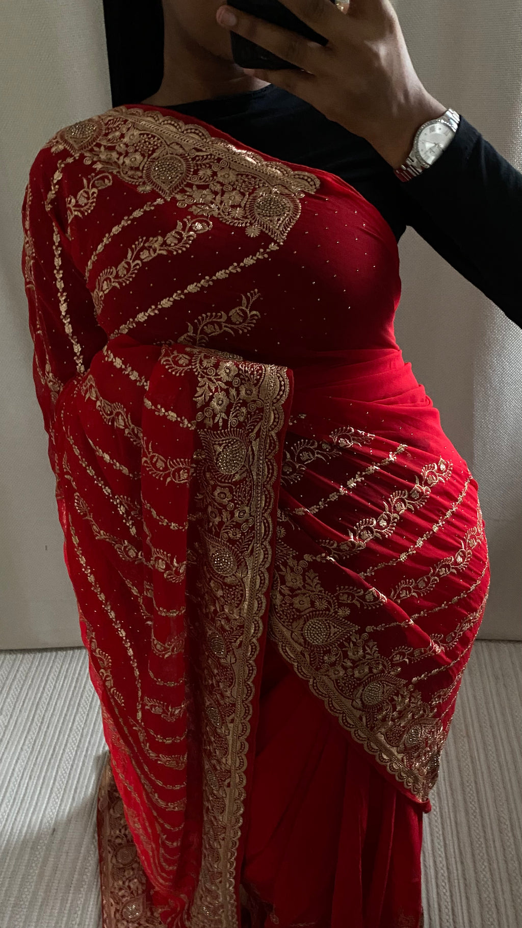 Saree Madi rouge