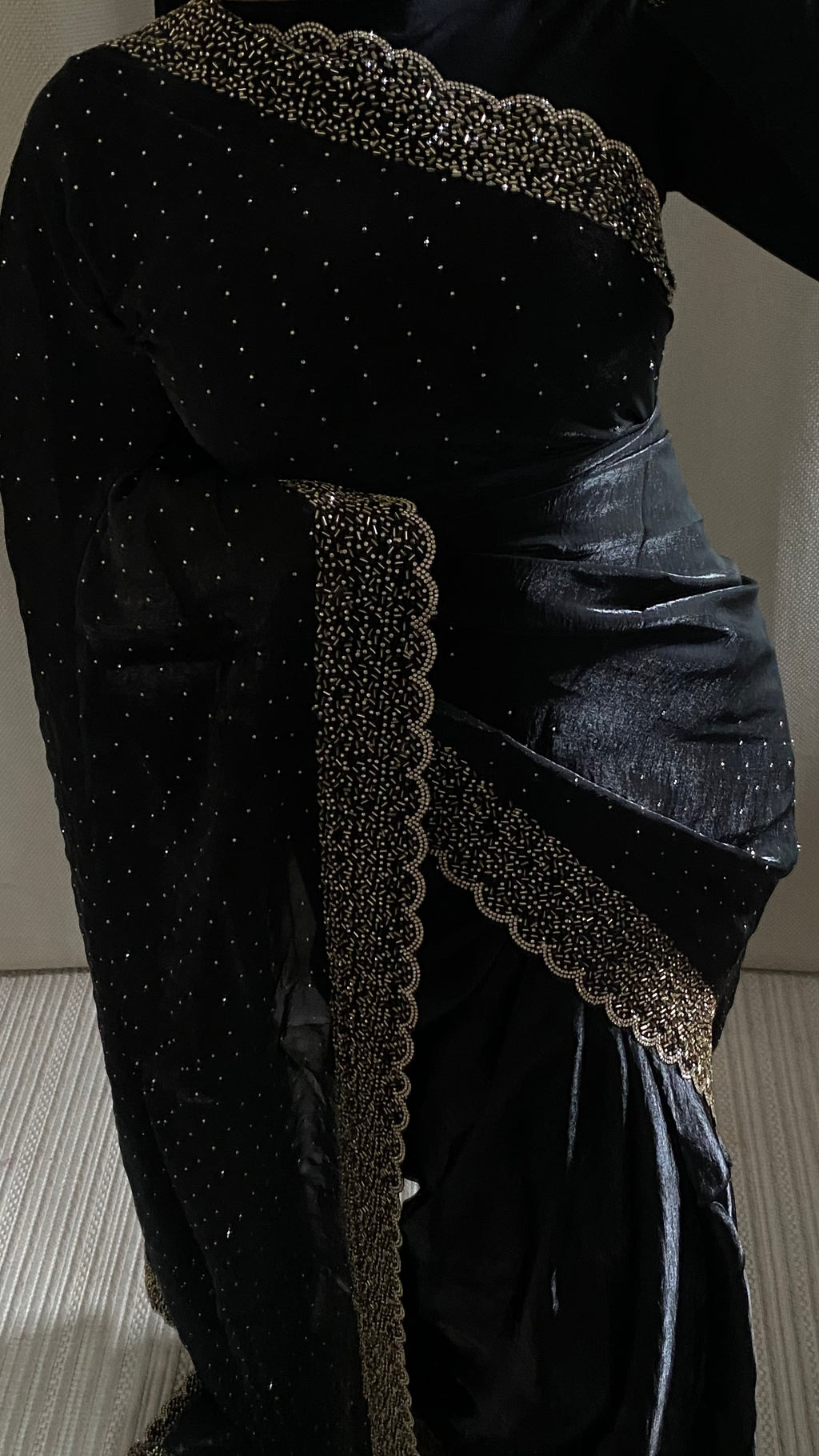 Saree orgenza Noir