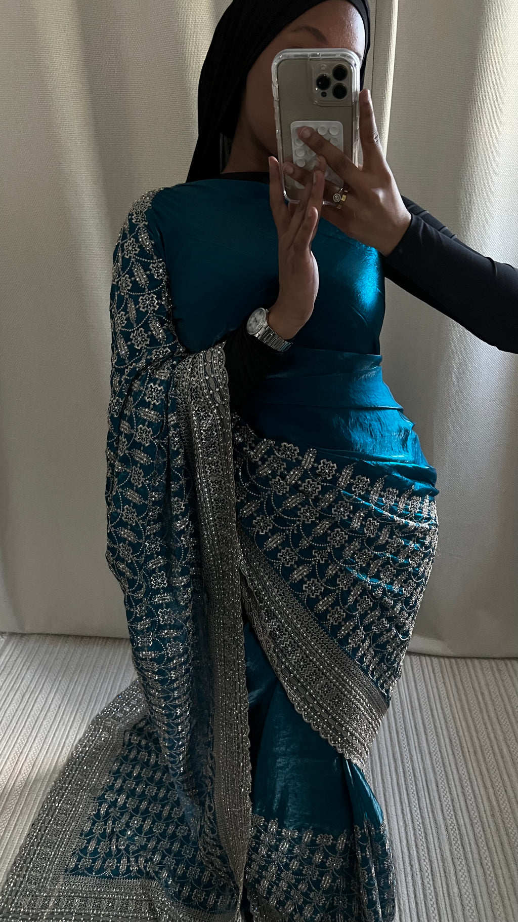 Saree Maya bleu