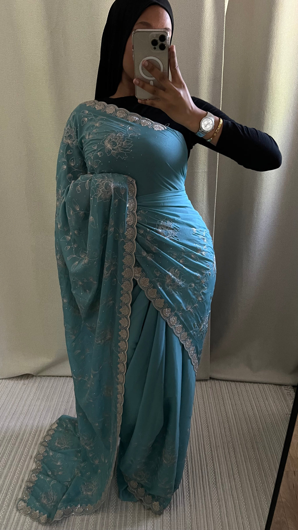 Saree Melia bleu