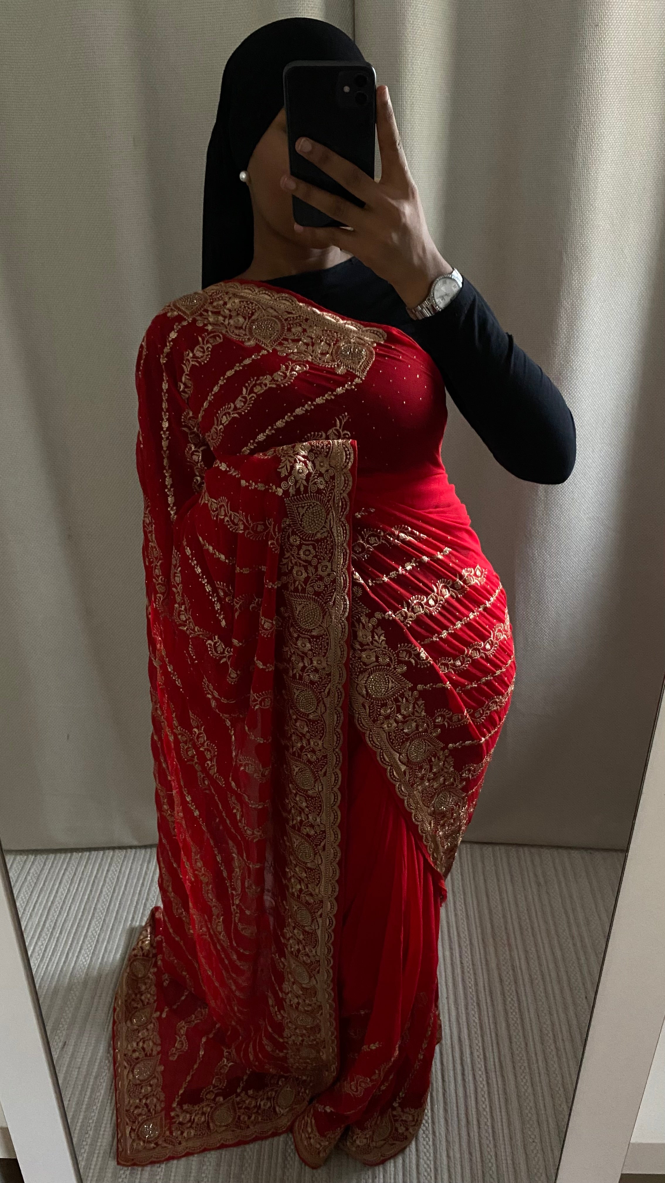 Saree Madi rouge