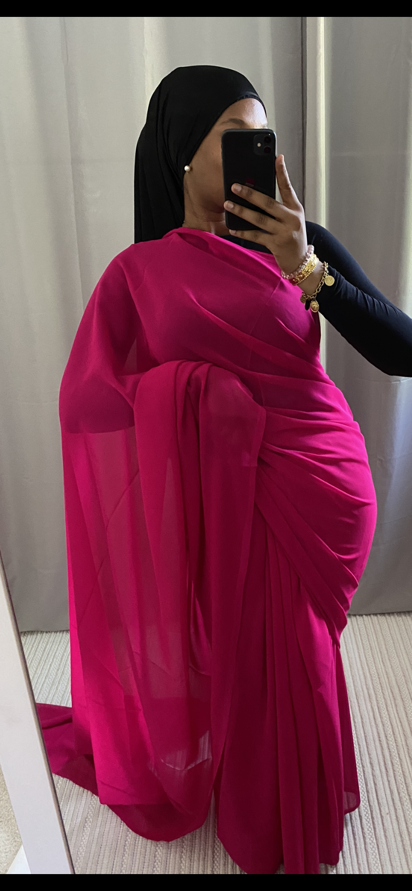 Saree uni rose