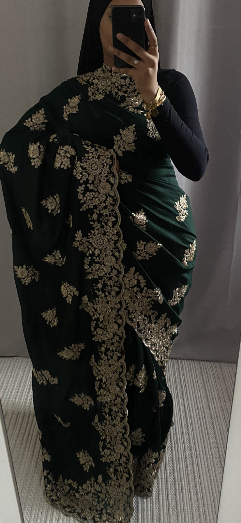 Saree Nour vert