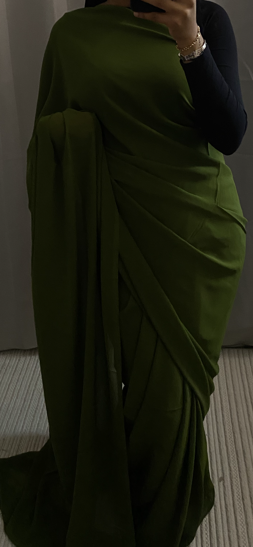 Saree uni vert