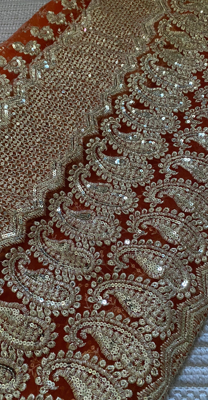 Saree Golg orange