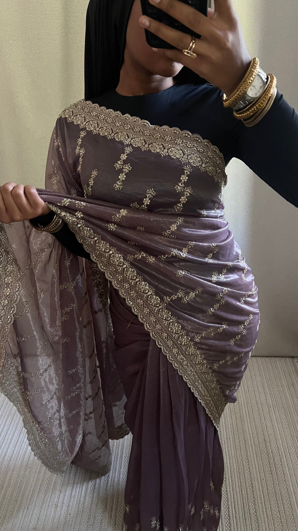Saree Myah violet