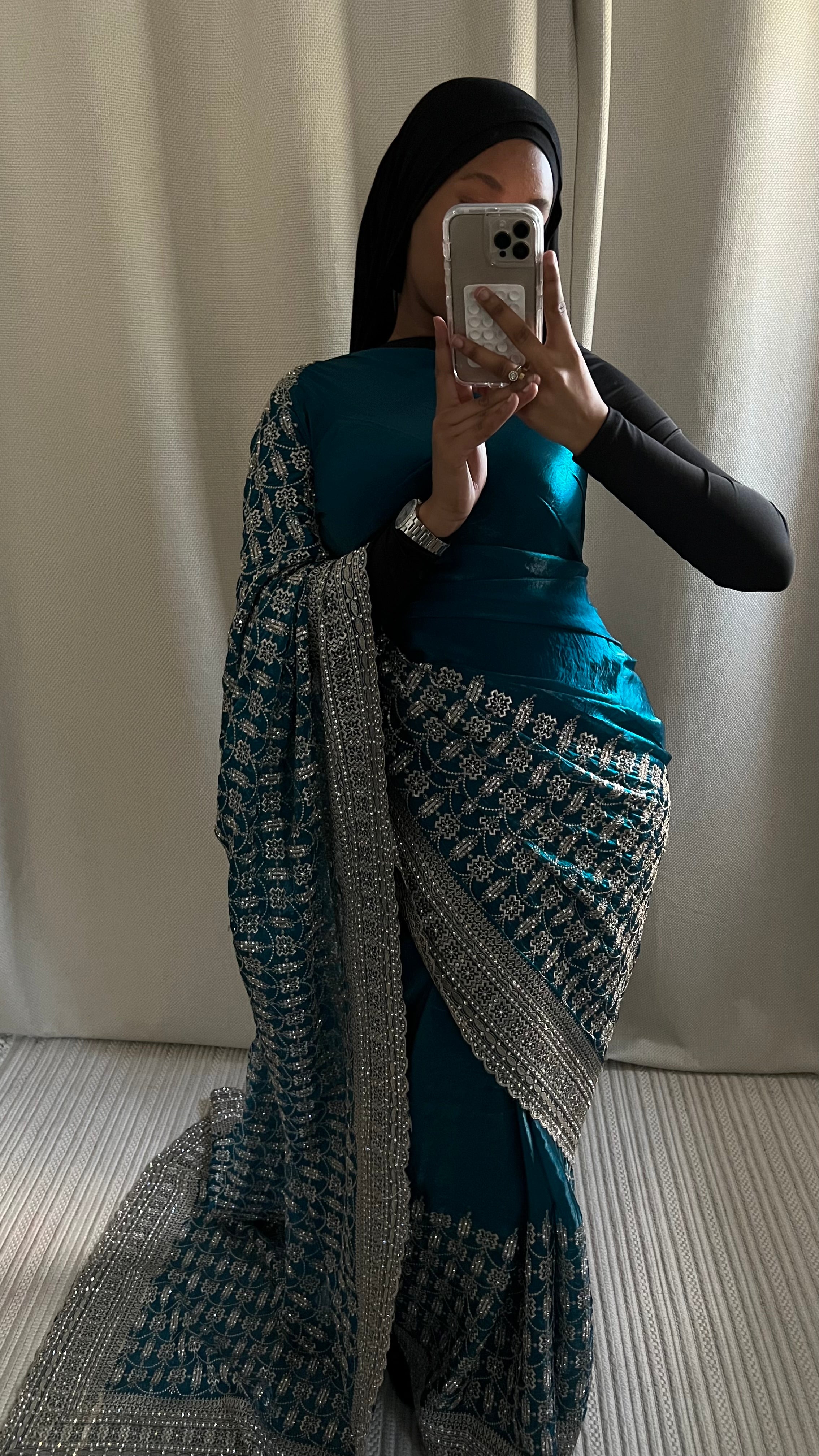 Saree Maya bleu