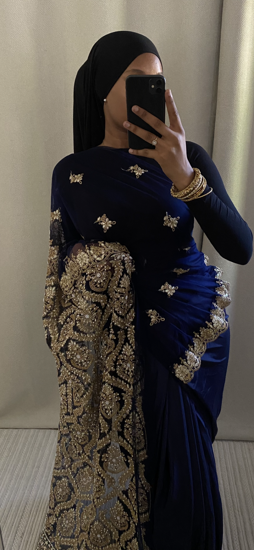 Saree Imane bleu