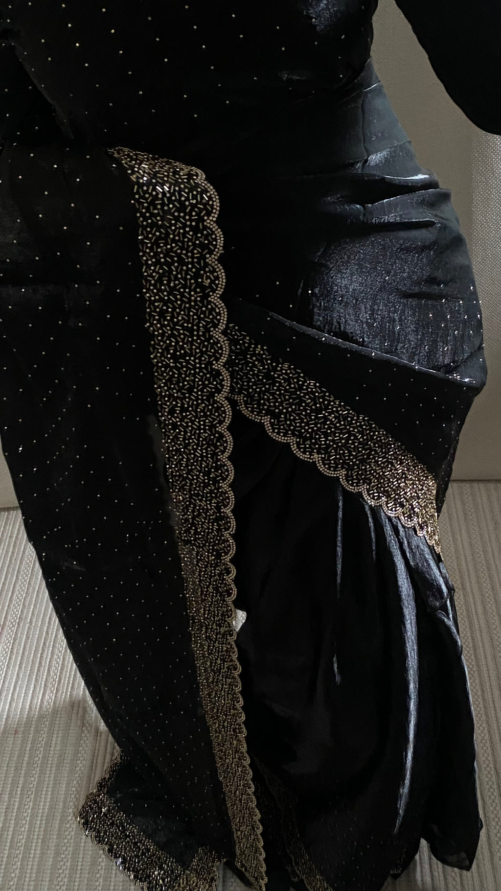 Saree orgenza Noir