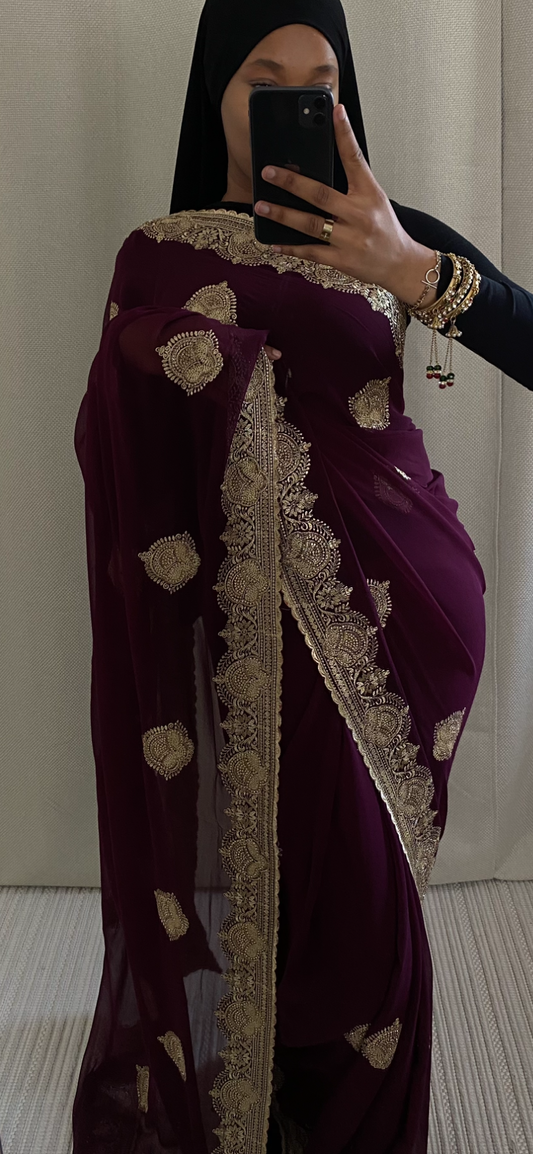 Saree Mayssa violet
